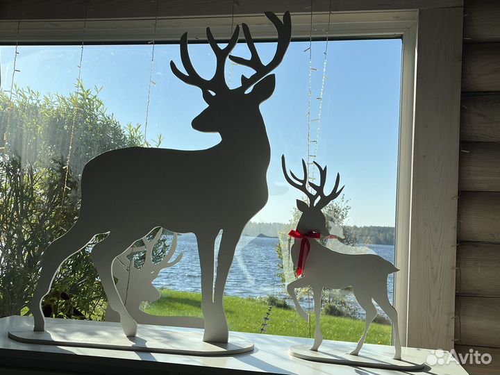 Олени из фанеры