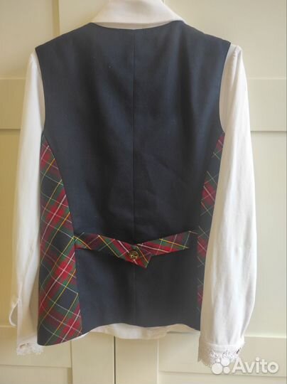 Форма школьная для девочки в клетку рост 140 / 64