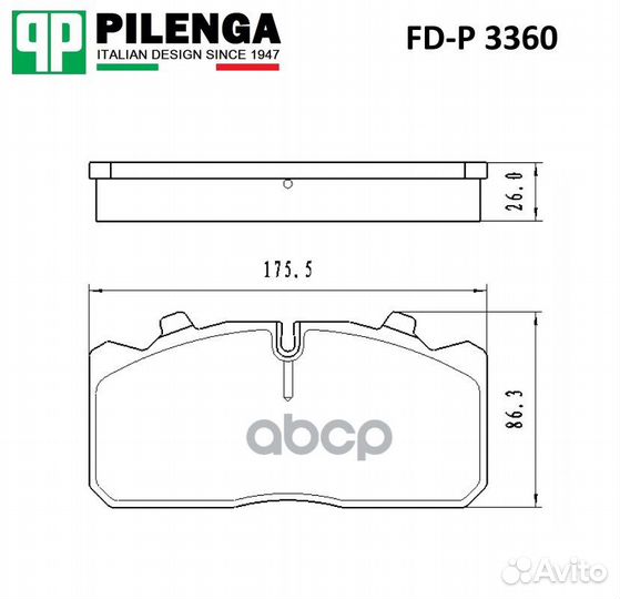 Колодки торм. диск. FD-P3360 pilenga