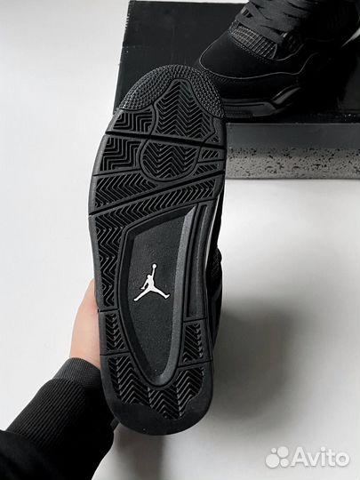 Nike air jordan 4 black cat зимние