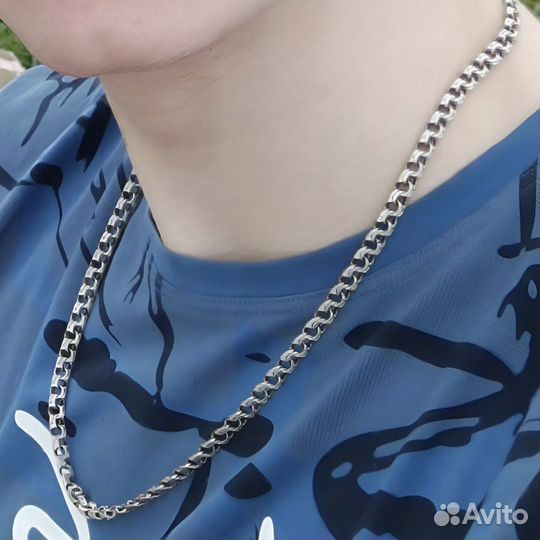 Мужская серебряная цепь