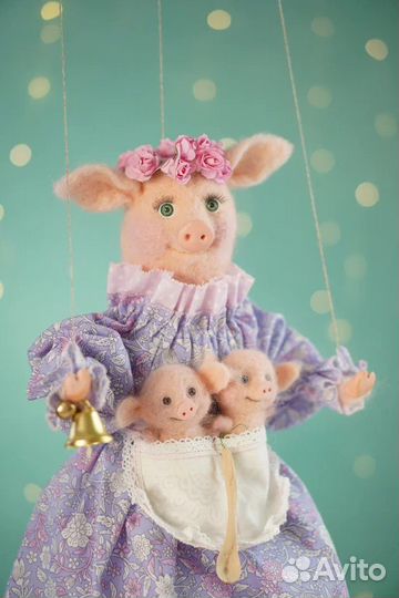 Большая мягкая игрушка поросенок и хрюшка подарок