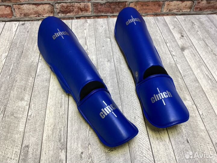 Защита голени и стопы Clinch Shin Instep Kick син