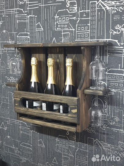 Барная полка под бокалы