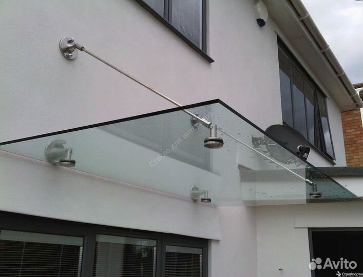 Стеклянный козырек от производителя