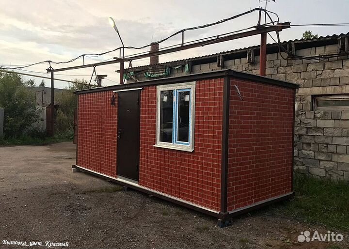 Бытовка деревянная 6 x 2.4 м