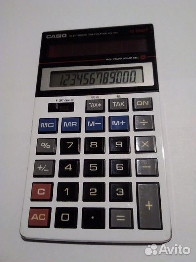 Калькулятор Casio 1990 год. Винтаж. Япония