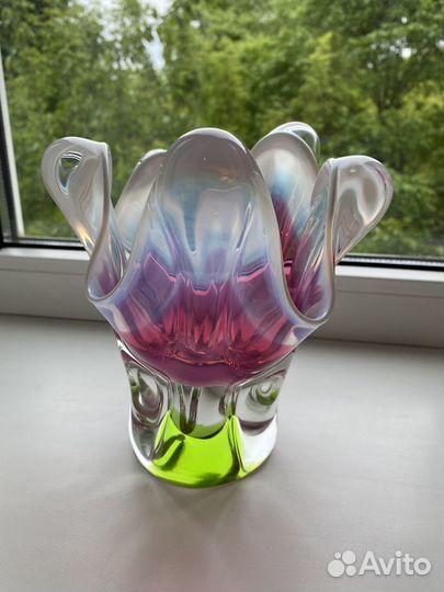 Ваза из богемского стекла