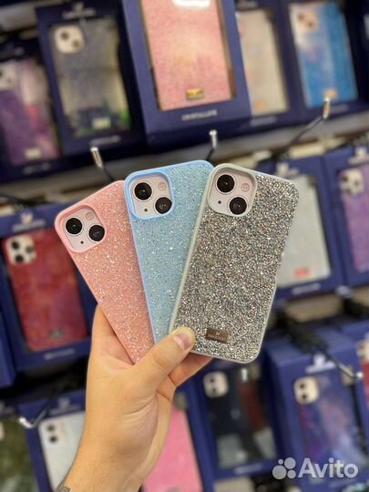Чехол с камнями Swarovski для iPhone