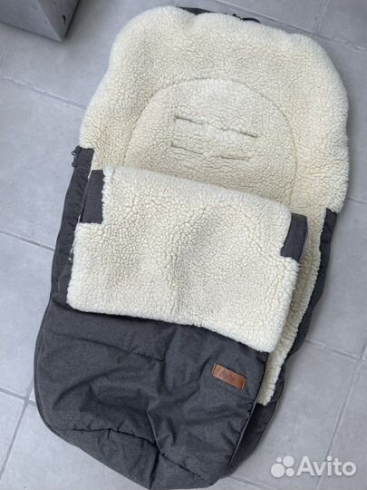Меховой конверт в коляску овчина