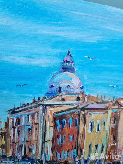 Городской пейзаж картина маслом Венеция Италия
