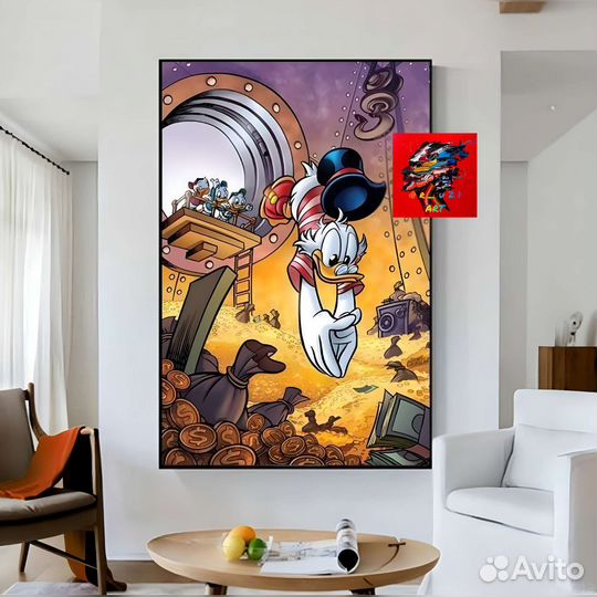 Современная картина Скрудж Макдак мульт популярная