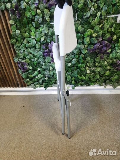 Стул складной со спинкой белый