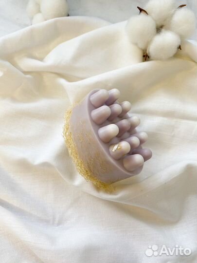 Мыло с люфой ручной работы