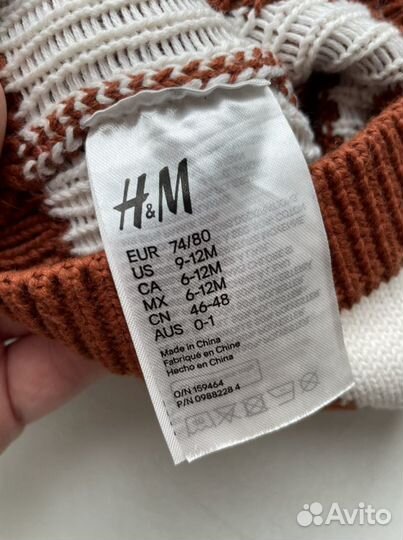 Шапка и варежки детские H&M