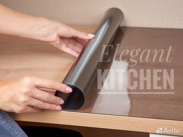 Гибкое стекло на стол 1,2 мм тонированное чёрное