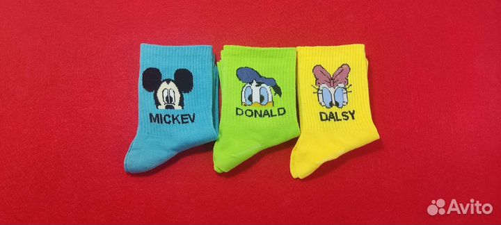 Модные стильные крутые цветные носки Disney