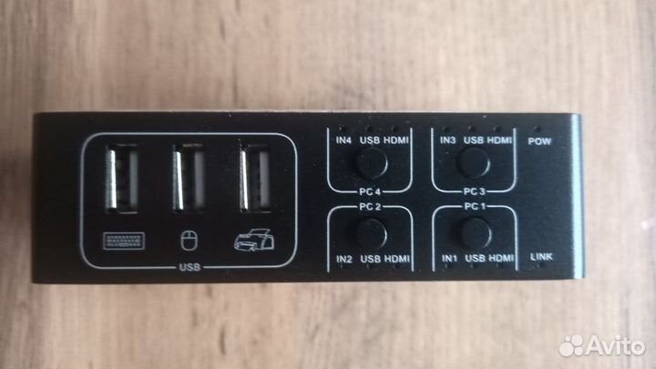 4K hdmi USB KVM переключатель (не работает USB)