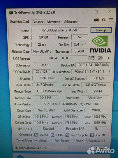Видеокарта gtx 770 2gb