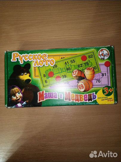 Деревянное лото Маша и Медведь