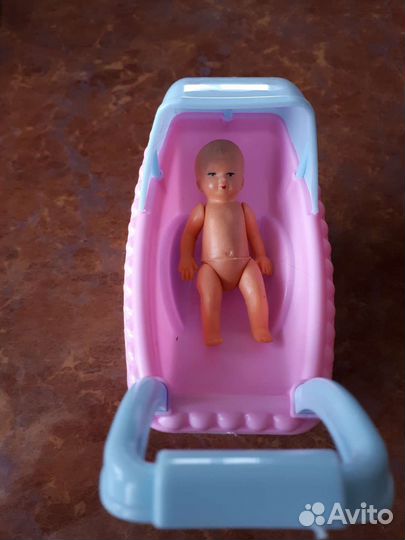 Пупс ГДР, с коляской