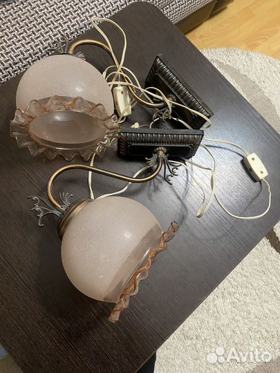 Лампа настольная +2 бра настенных