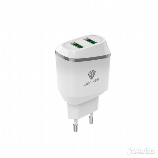 Сзу lenyes LCH206-EU 2USB microUSB 2.4A WH