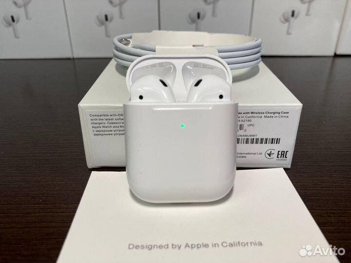 Наушники AirPods 2 3 Pro Pro 2 + Гарантия