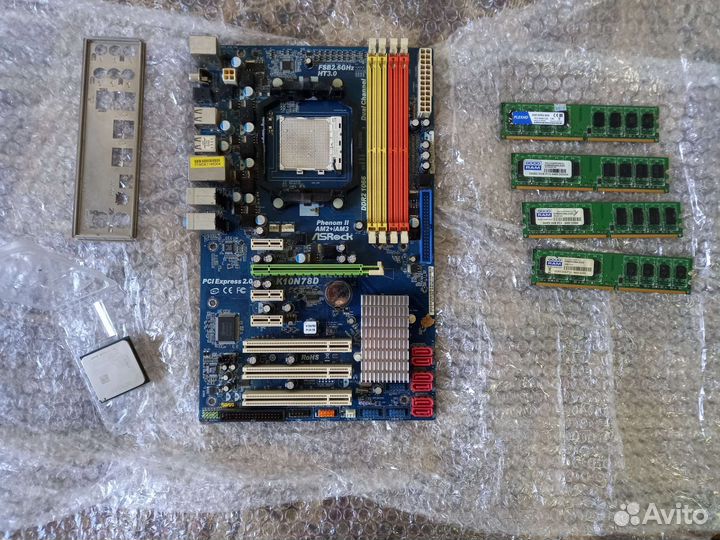 Материнская плата с процессором и озу