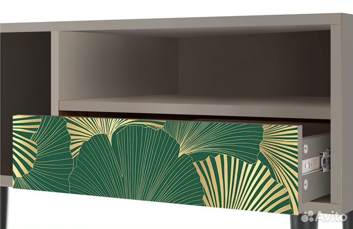 Тв-тумба T3 - Сатин - Gold Ginkgo