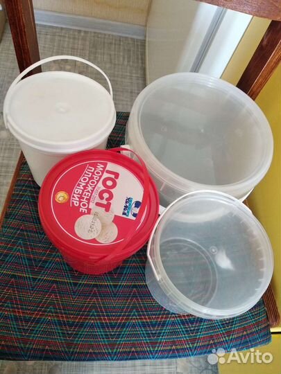 Ведро пищевое, пластик