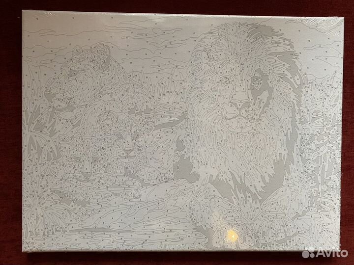 Картина по номерам «Семья львов»