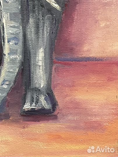 Картина маслом на холсте Слон