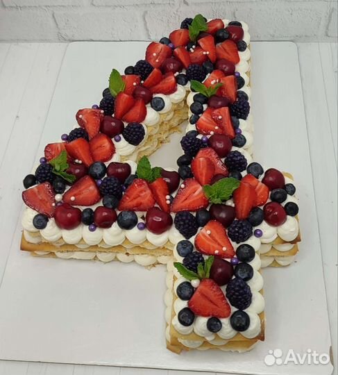 Шоколадные цветы, торт цифра