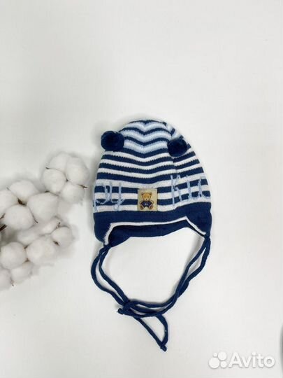 Новая шапка демисезонная для мальчика 3-6 мес