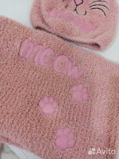 Шапка и снуд для девочки 3-5 л