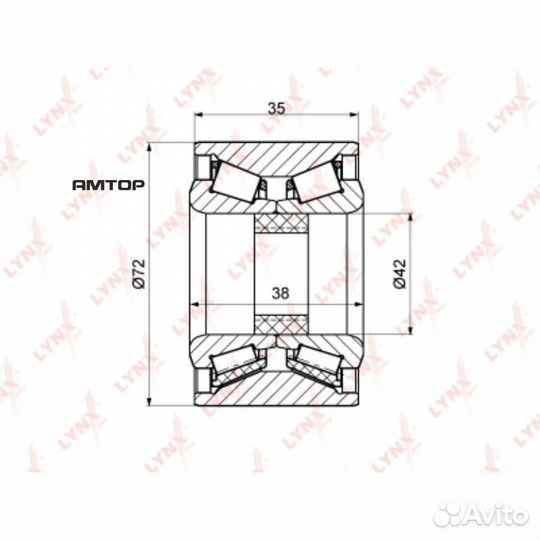 Lynxauto WB1119 Комплект подшипника ступицы колеса