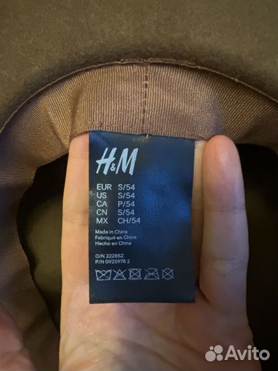 Шляпа H&M фетровая женская бежевая