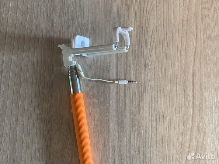 Селфи палка, монопод для телефона, оранжевый