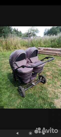 Коляска 3 в 1 для двойни Mikado Tween