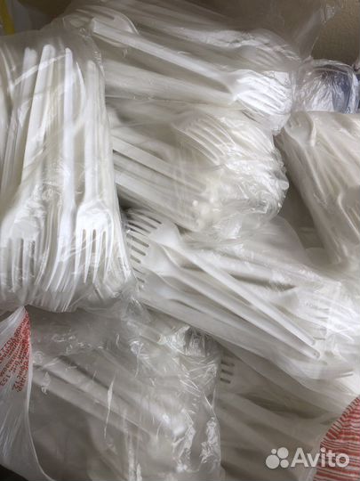 Упаковка вилки стаканчики соусники коробки