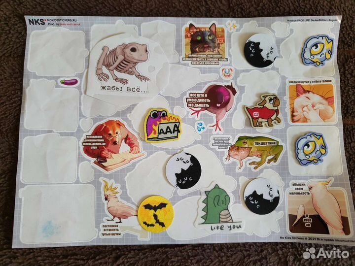 Открытка с аниме, стикеры NKS наклейки стикерсы