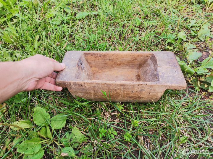 Старинное деревянное корытце