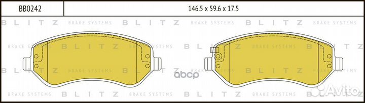 Колодки тормозные дисковые передние перед B