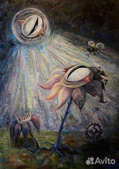 Картина маслом «Око». 35 на 50