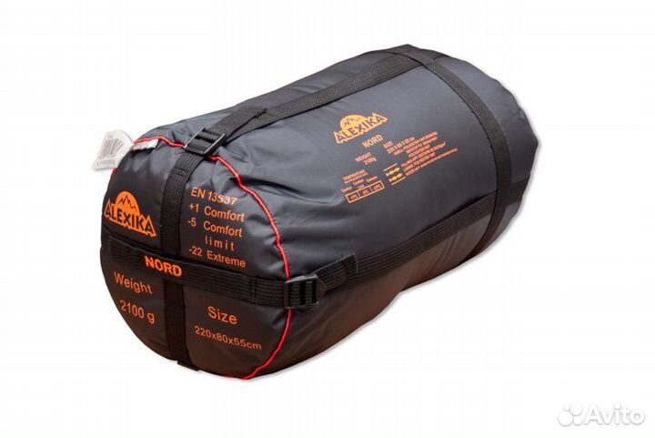 Мешок спальный nord красный, левый, 9227.01062