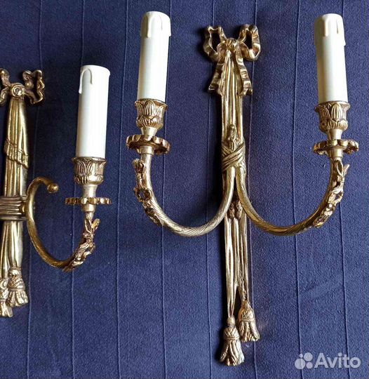 Винтажные бронзовые бра