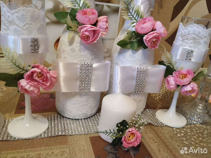 Свадебные быки и бокалы