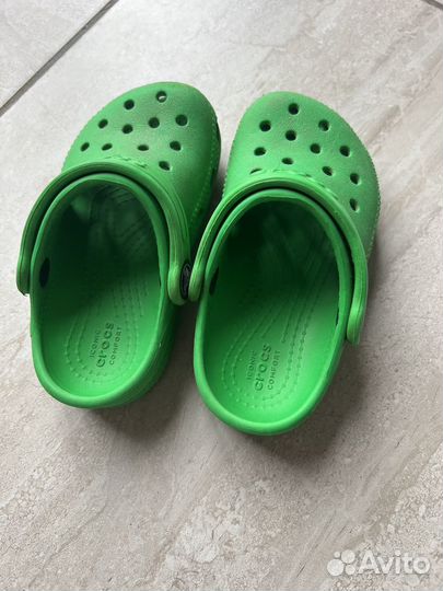 Crocs c7 сабо зеленые
