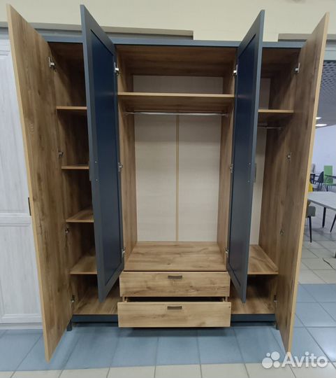 Спальный гарнитур Лофт дуб болтон/уни шварц